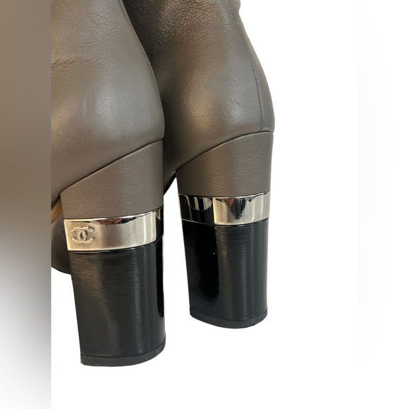 CHANEL   Interlocking CC Logo Sock Boots - Picture 8 of 11
